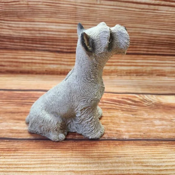 Vtg 4.5" White Schnauzer Dog Sitting Dime Bank - Picture 3 of 8